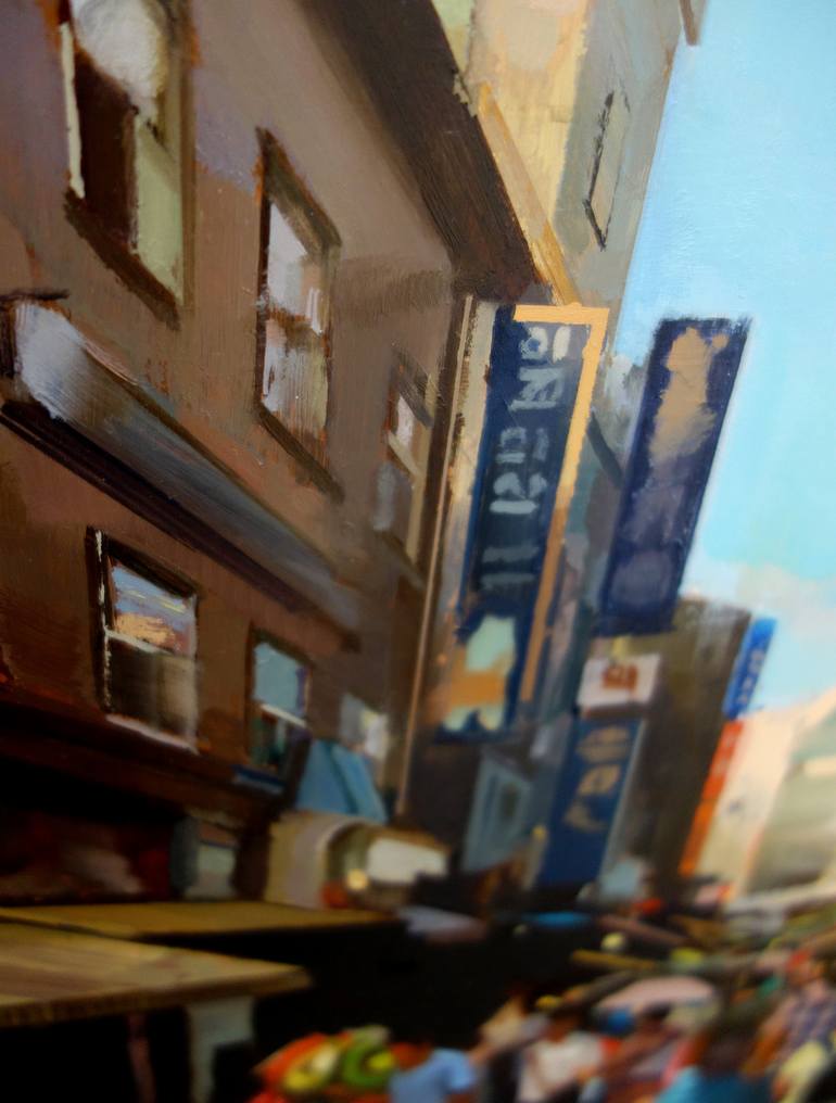 Original Abstract Cities Painting by Mike Ryczek