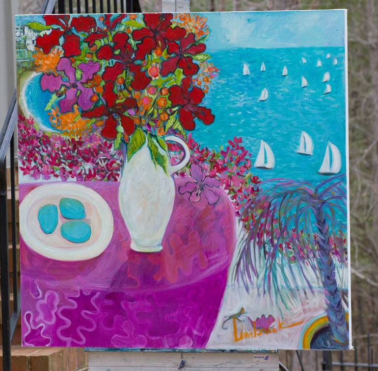 Original Abstract Expressionism Still Life Painting by Joan Limbrick