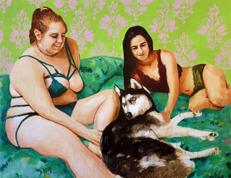 Print of Figurative Women Paintings by Maria Raquel Cochez