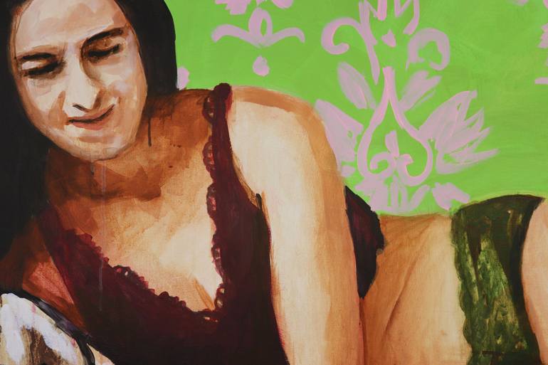 Original Figurative Women Painting by Maria Raquel Cochez