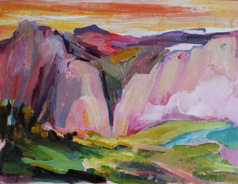 Original Fine Art Landscape Painting by polly Bagnall