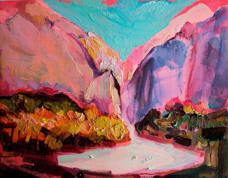 Original Abstract Landscape Painting by Polly Bagnall