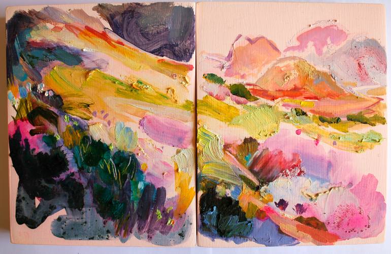 Original Abstract Landscape Painting by Polly Bagnall