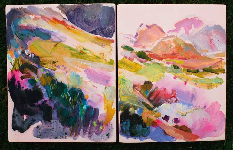 Original Abstract Landscape Painting by Polly Bagnall