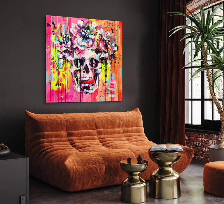 Original Abstract Portrait Painting by Marta Zawadzka