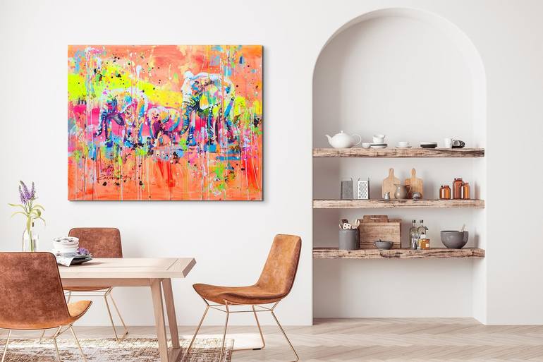 Original Abstract Animal Painting by Marta Zawadzka