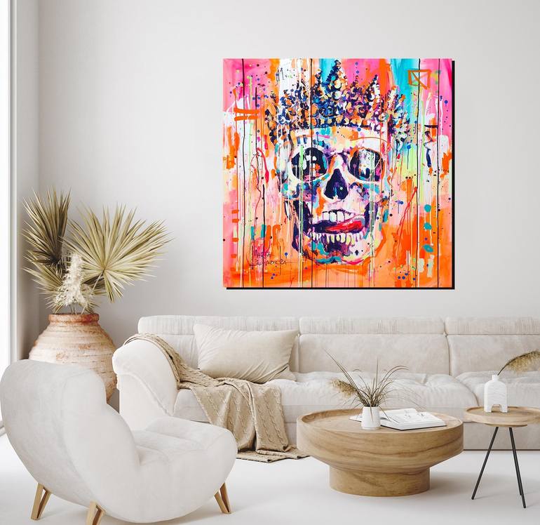 Original Abstract Portrait Painting by Marta Zawadzka