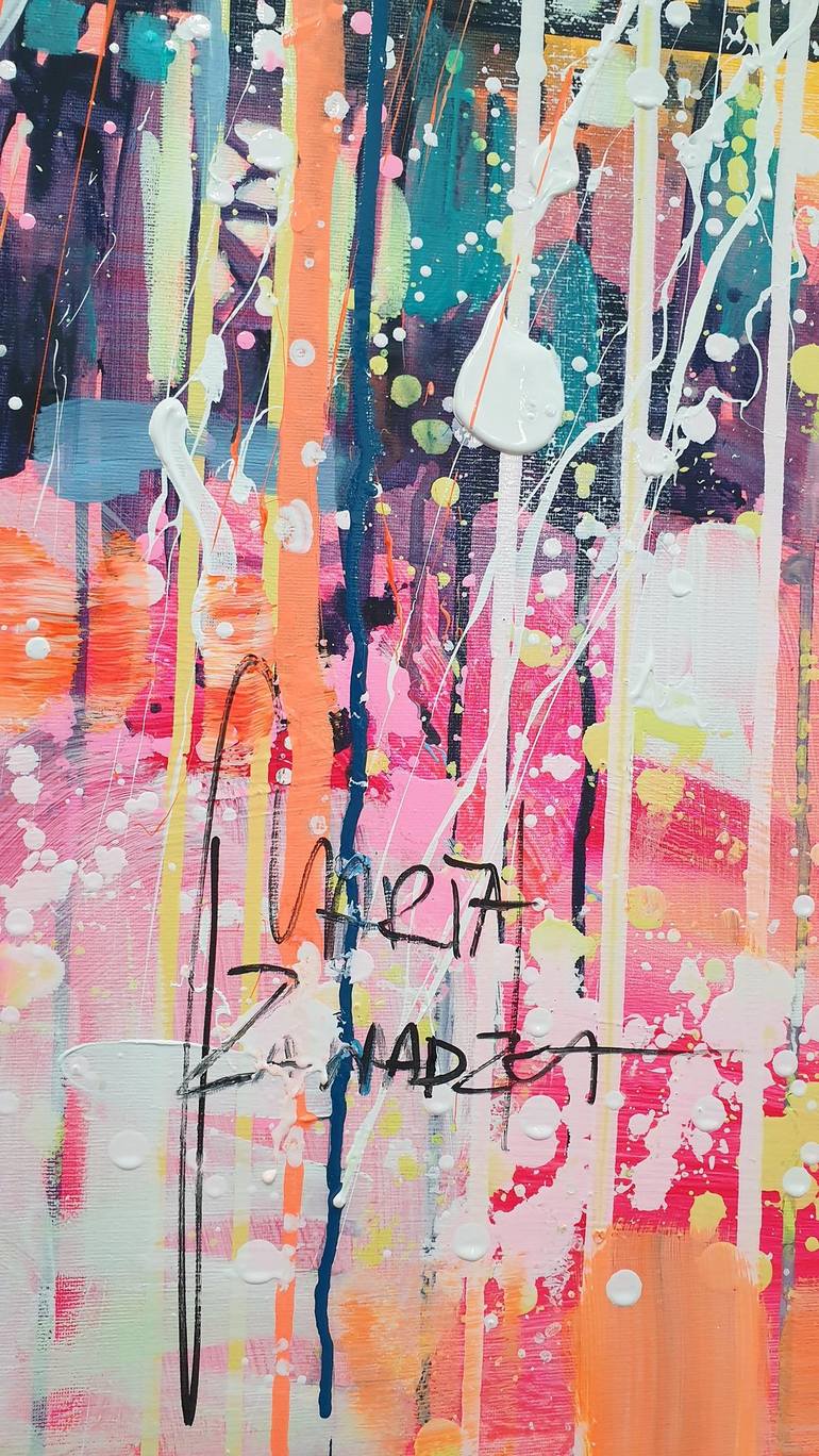 Original Abstract Cities Painting by Marta Zawadzka