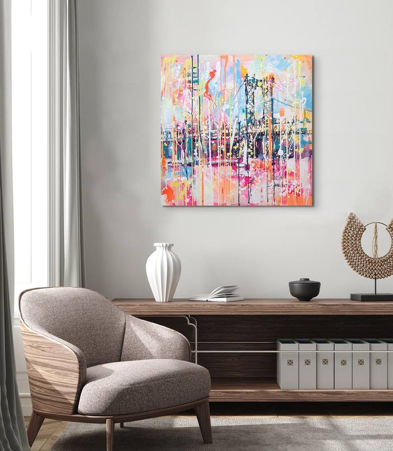 Original Cities Painting by Marta Zawadzka