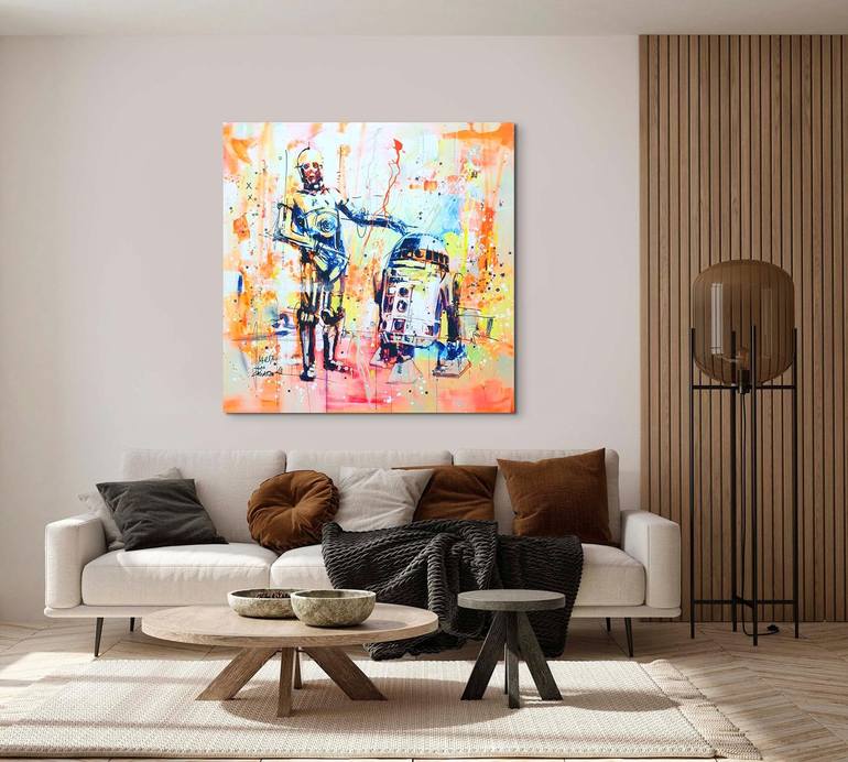 Original Abstract Pop Culture/Celebrity Painting by Marta Zawadzka