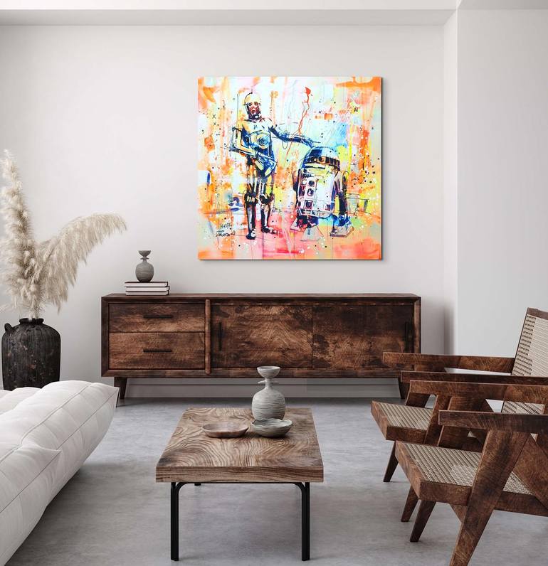 Original Abstract Pop Culture/Celebrity Painting by Marta Zawadzka