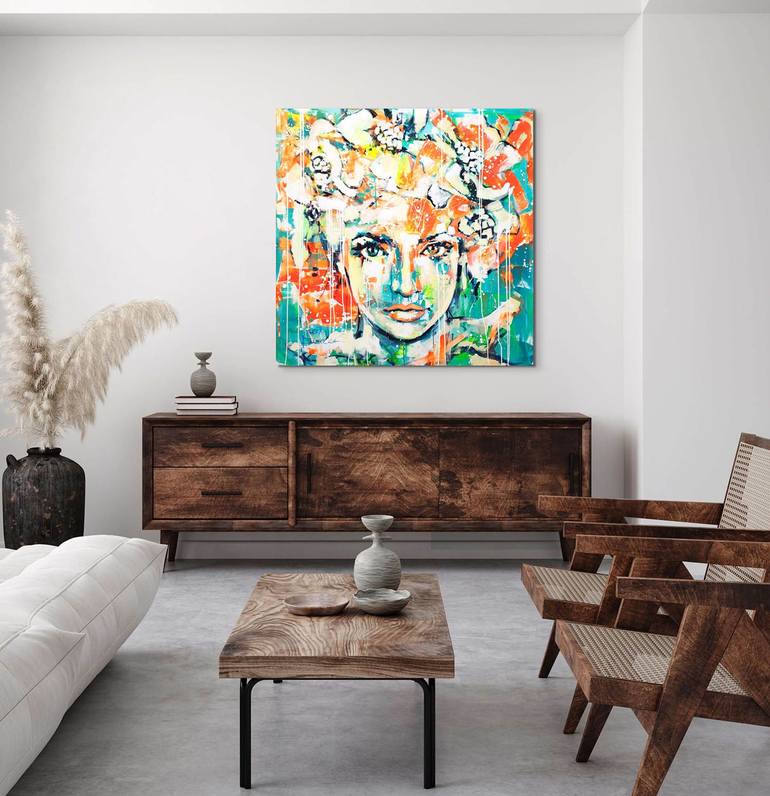 Original Abstract Women Painting by Marta Zawadzka