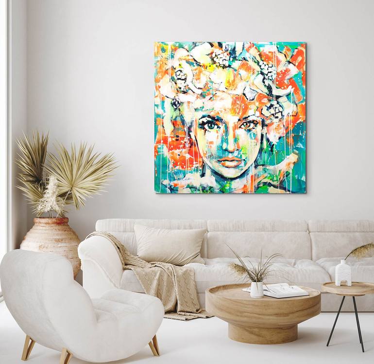 Original Abstract Women Painting by Marta Zawadzka