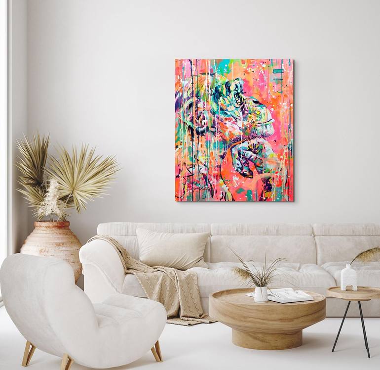 Original Abstract Animal Painting by Marta Zawadzka