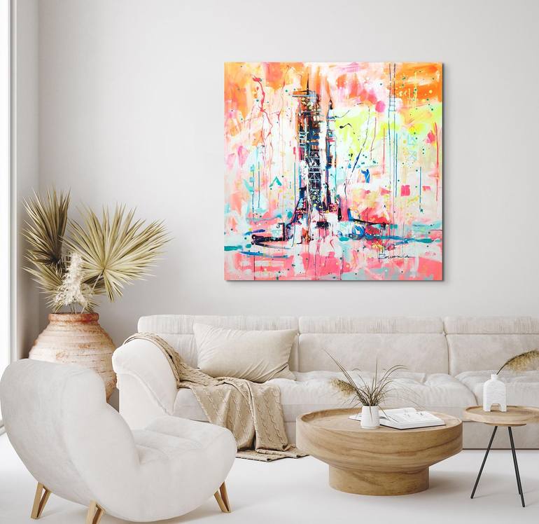 Original Abstract Science/Technology Painting by Marta Zawadzka