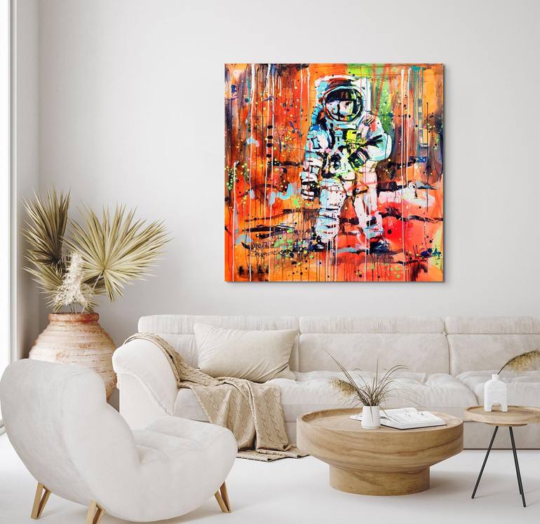 Original Abstract Portrait Painting by Marta Zawadzka