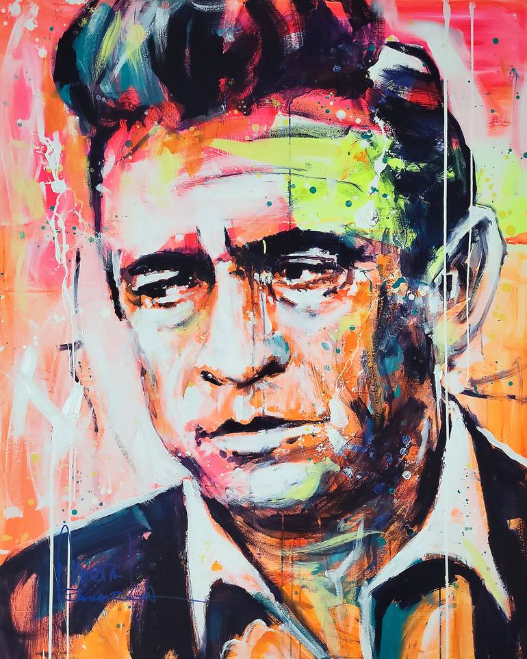 Mr. Johnny Cash Painting by Marta Zawadzka Saatchi Art