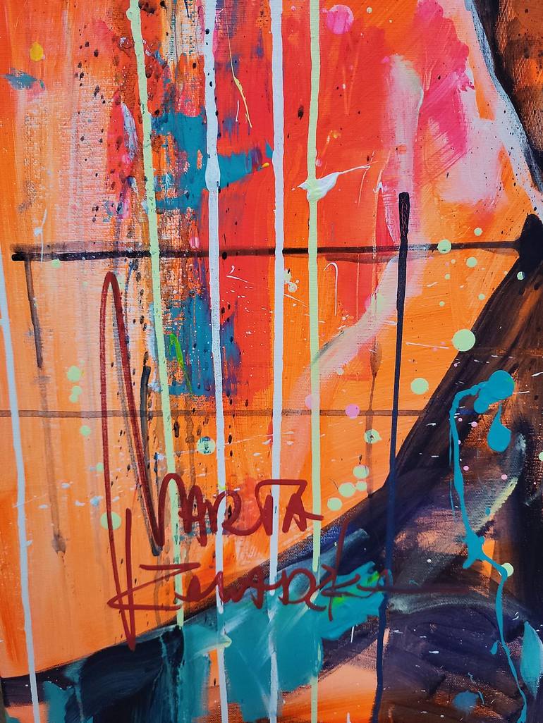 Original Abstract Pop Culture/Celebrity Painting by Marta Zawadzka