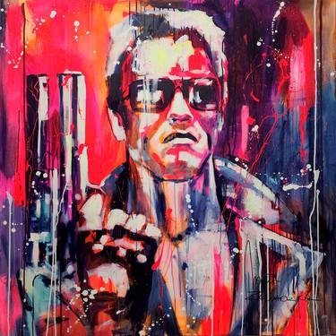 Original Abstract Pop Culture/Celebrity Paintings by Marta Zawadzka