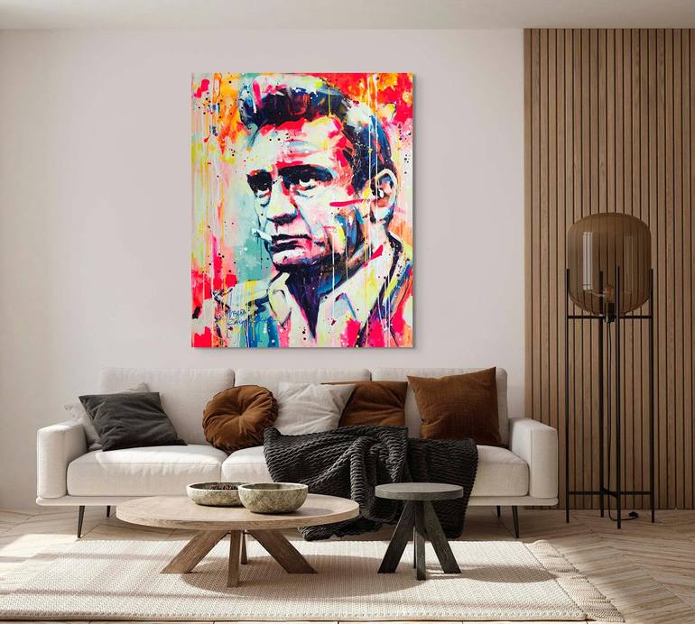 Original Abstract Pop Culture/Celebrity Painting by Marta Zawadzka