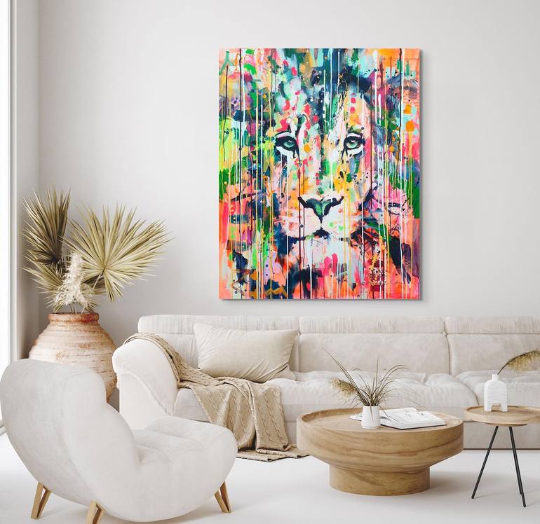 Original Abstract Animal Painting by Marta Zawadzka