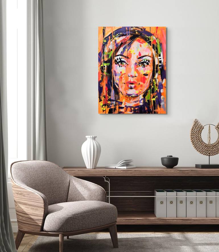 Original Abstract Women Painting by Marta Zawadzka