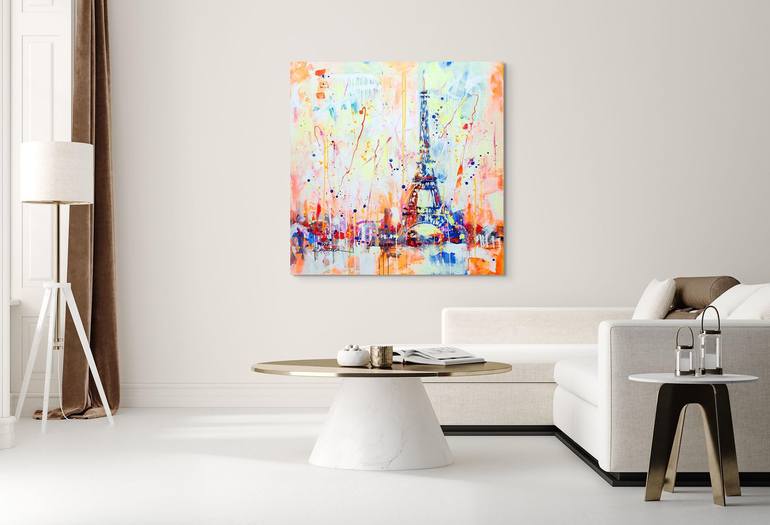 Original Abstract Cities Painting by Marta Zawadzka