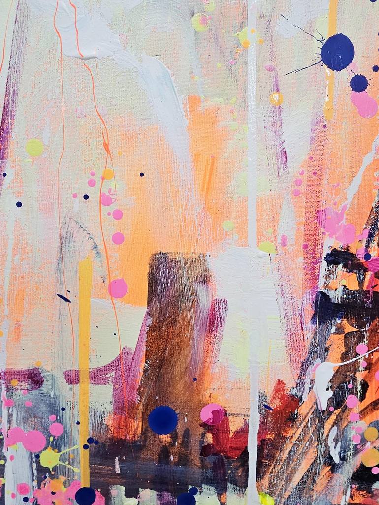 Original Abstract Cities Painting by Marta Zawadzka