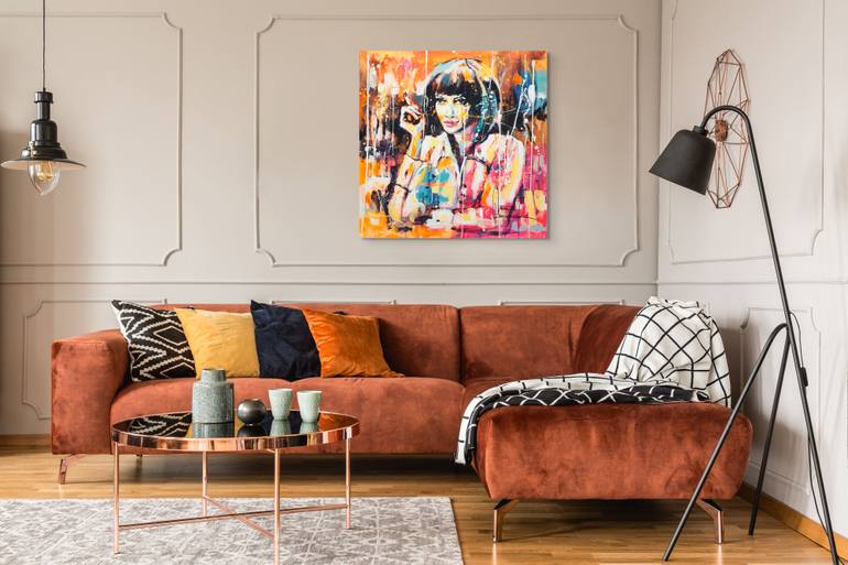 Original Abstract Pop Culture/Celebrity Painting by Marta Zawadzka