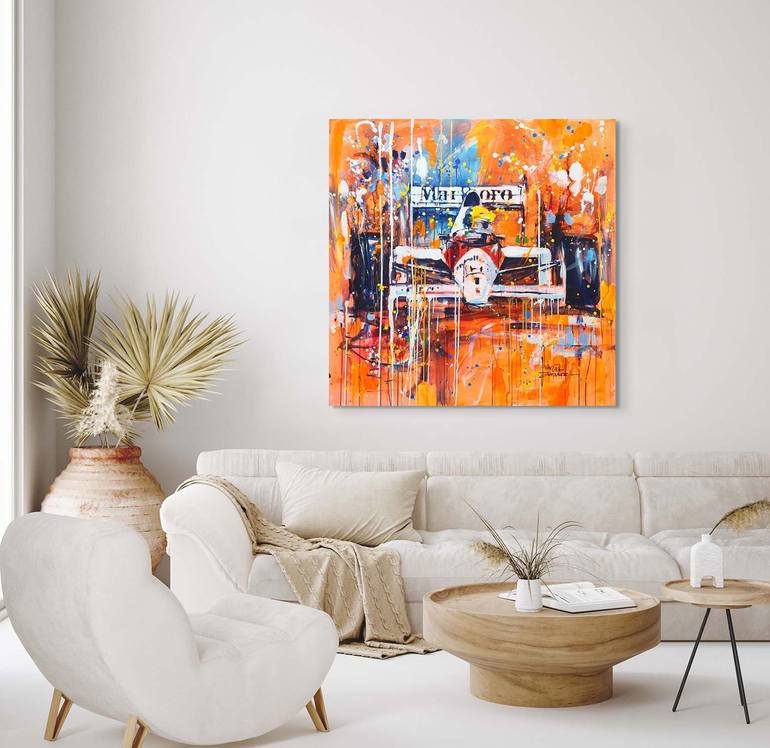 Original Abstract Car Painting by Marta Zawadzka