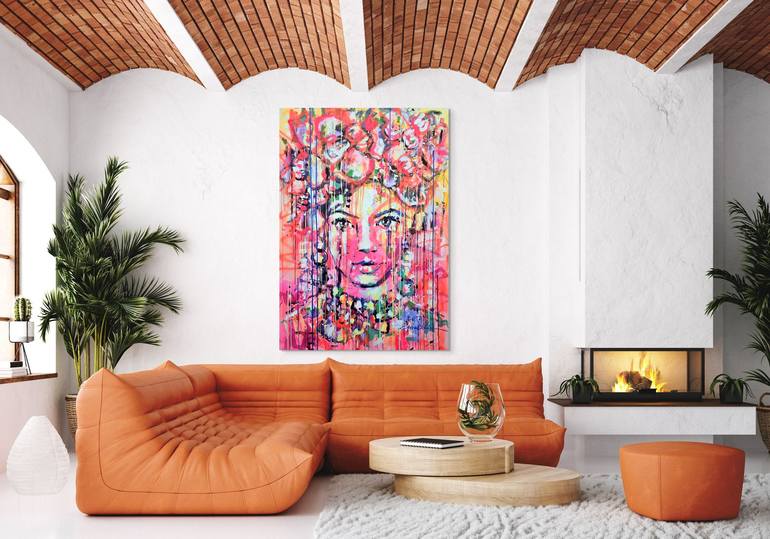 Original Abstract Women Painting by Marta Zawadzka