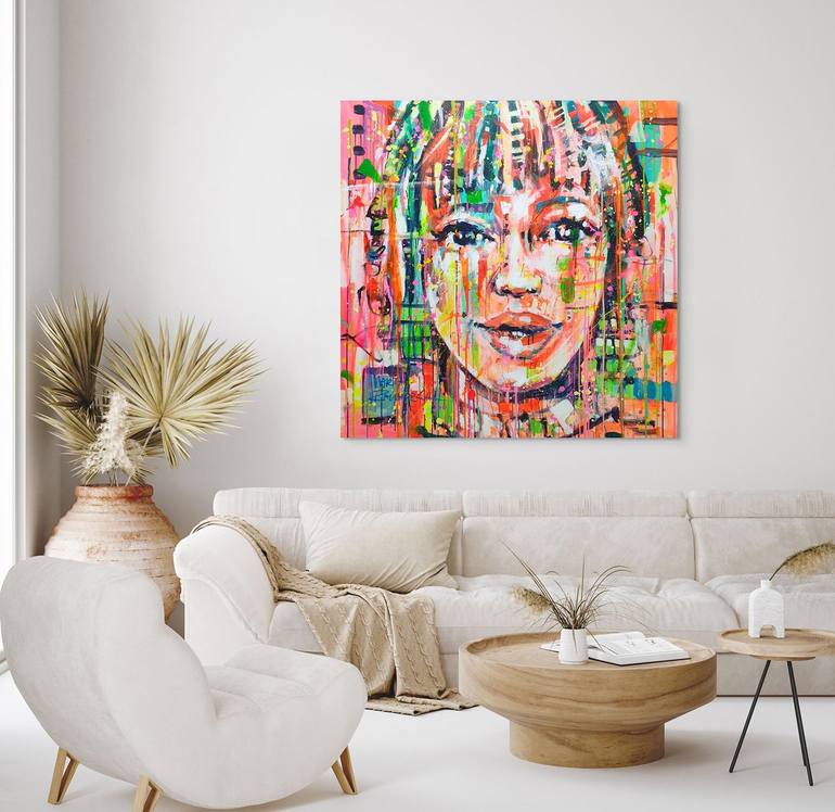 Original Abstract Women Painting by Marta Zawadzka