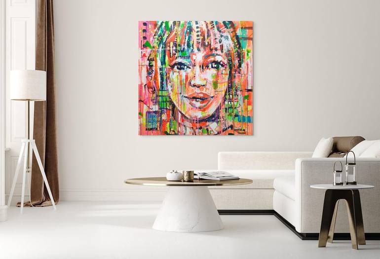 Original Abstract Women Painting by Marta Zawadzka