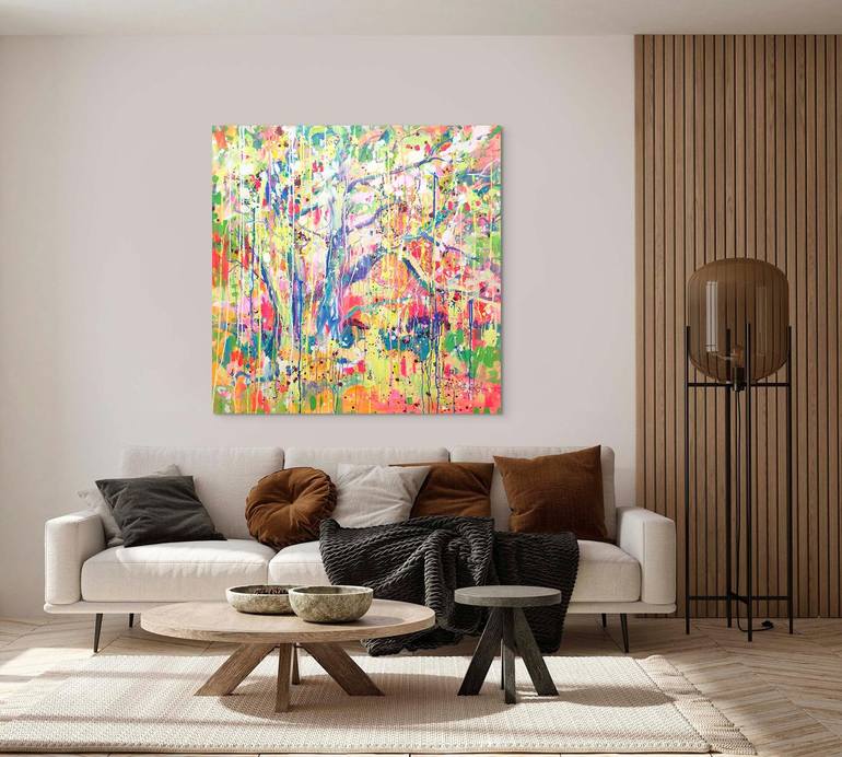 Original Abstract Tree Painting by Marta Zawadzka