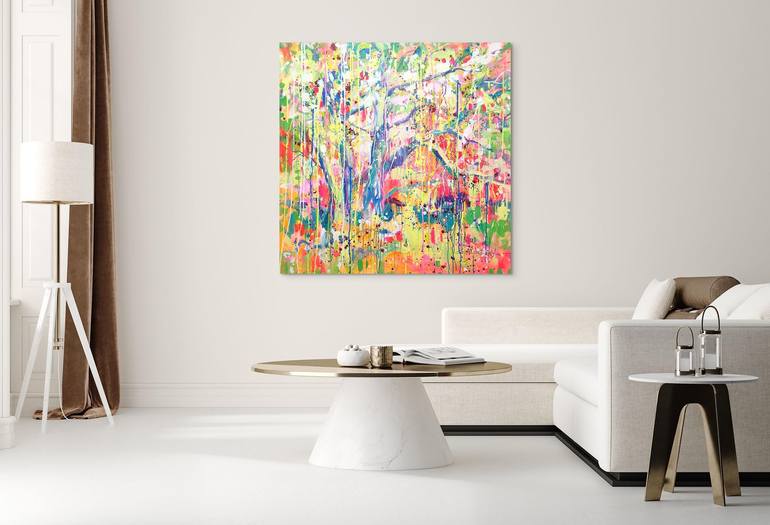 Original Abstract Tree Painting by Marta Zawadzka