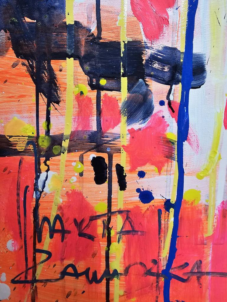 Original Abstract Sports Painting by Marta Zawadzka