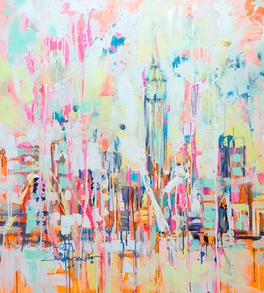 Original Abstract Cities Paintings by Marta Zawadzka