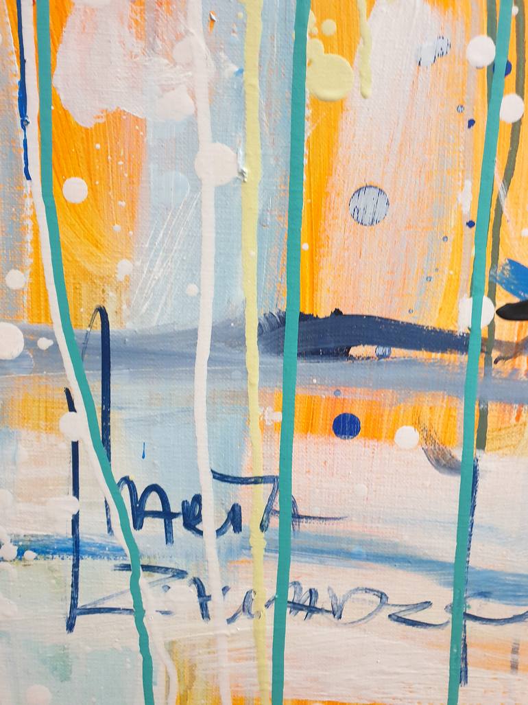 Original Abstract Seascape Painting by Marta Zawadzka