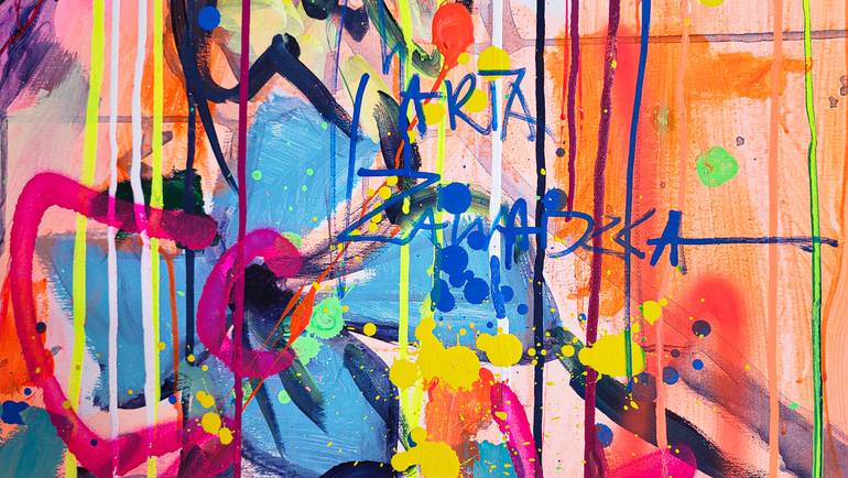 Original Abstract Women Painting by Marta Zawadzka