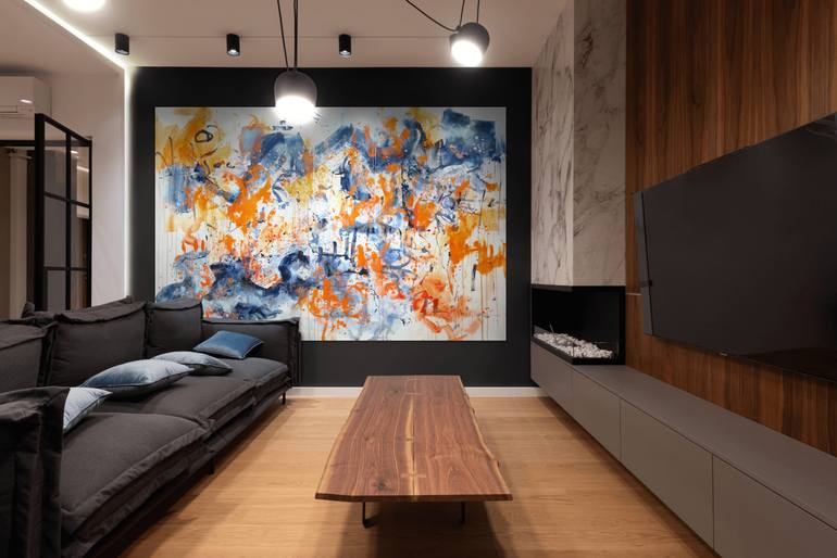 Original Abstract Expressionism Abstract Painting by Marta Zawadzka
