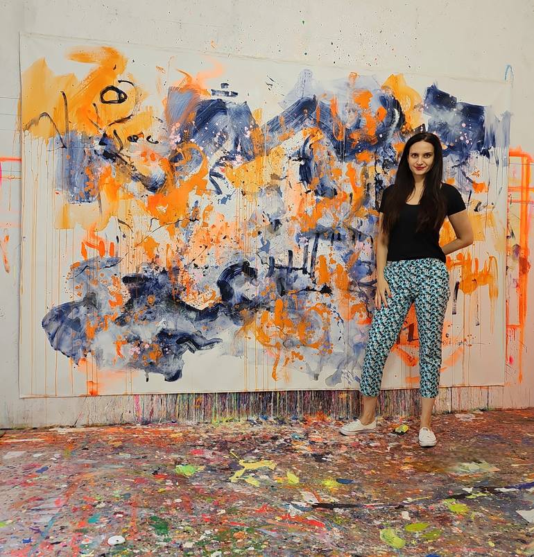 Original Abstract Expressionism Abstract Painting by Marta Zawadzka