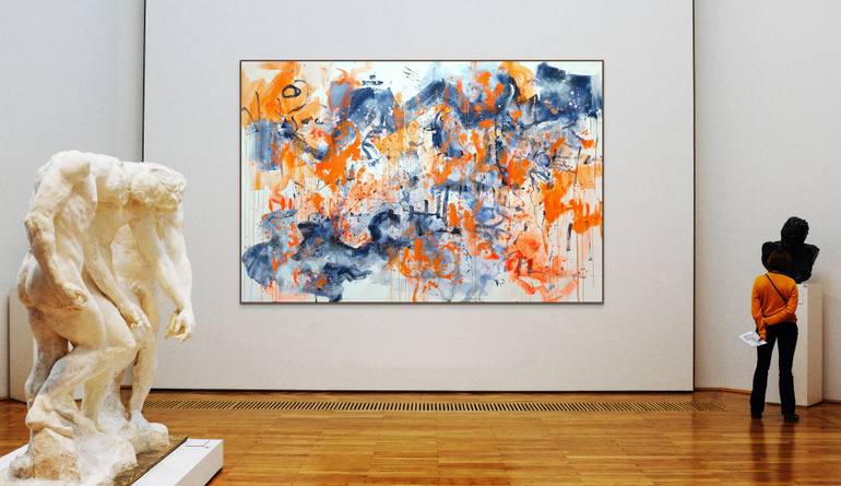 Original Abstract Expressionism Abstract Painting by Marta Zawadzka