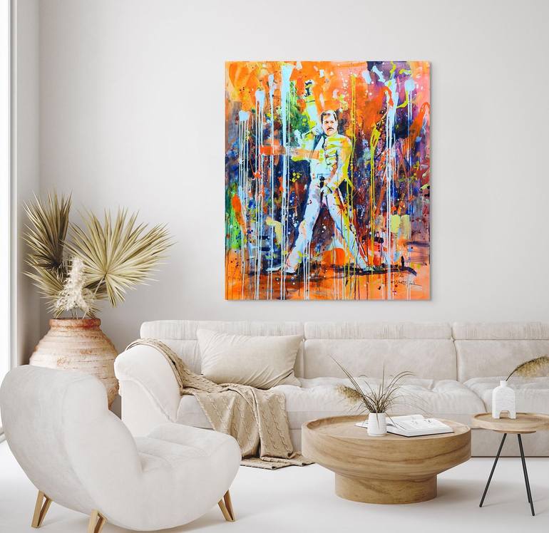 Original Abstract Pop Culture/Celebrity Painting by Marta Zawadzka