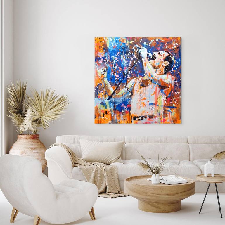 Original Abstract Pop Culture/Celebrity Painting by Marta Zawadzka