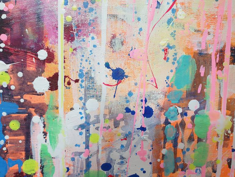 Original Abstract Cities Painting by Marta Zawadzka