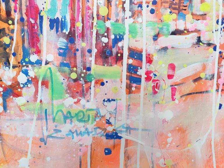 Original Abstract Cities Painting by Marta Zawadzka