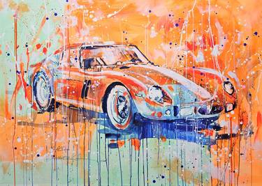 Original Abstract Car Paintings by Marta Zawadzka