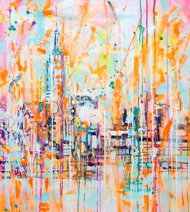 Original Abstract Cities Paintings by Marta Zawadzka