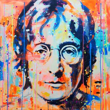 Original Abstract Pop Culture/Celebrity Paintings by Marta Zawadzka