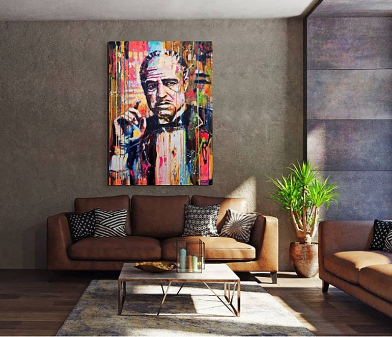 Original Abstract Pop Culture/Celebrity Painting by Marta Zawadzka